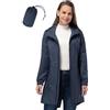 33,000ft Women's Rain Jacket Lightweight Hooded Long Rain Coat Waterproof Jacket Ladies Packable Functional Jacket Windbreaker Breathable Active Outdoor Coats