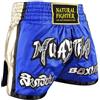 mmasport Muay Thai Shorts Pantaloncini Satinati per Thai Boxe Kick Boxing MMA Sanda Vale tudo (M, Blu)