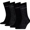 Calvin Klein 8719965009202 CK MEN SOCK 4P GIFTBOX AOP, Nero, Taglia unica