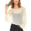 SHU-SHI - Camicetta Trasparente - Effetto a Maglia - Donna