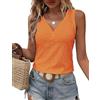 DUOEASE Canotta Donna Nero Scollo a V Top Donna Elegante Traspirante Basic T Shirt Donna Senza Maniche