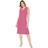 e.FEMME Camicia da notte da donna Gloria 1181, senza braccio, 50% cotone e 50% modal