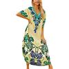 YOUKD Vestito Lungo Maxi da Spiaggia in Caftano Etnico Lungo Bohemien Cover Up Dress per Donna