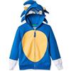 SEGA Sonic The Hedgehog Shadow, Tails and Knuckles - Felpa con cappuccio in pile con zip per bambini 4-20, Reale, 4