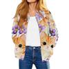Cocila Un Cappotto con Stampa Animalier Effetto Inchiostro Casual E Comodo per Le Donne Giacconi in Saldo (Mr3 L) Piumino Donna 100 Grammi Giacchetto Smanicato Donna Cappottino Elegante Nero