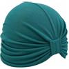 Melegari Berretto Turbante Donna Birgit | 100% Cotone Jersey | Tascabile | Made in Italy (Verde Petrolio)