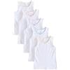 NEXT Ragazza Confezione da 5 canotte Bianco 11 Anni-12 Anni