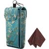Fintie Custodia doppia per occhiali con moschettone, Fiore, L