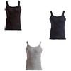 Enrico Coveri 6 Pezzi Canottiera Coveri Uomo Spalla Stretta ET1105 in Cotone Costina, Assortito (Blu, Grigio e Nero), 3/S