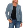 malito more than fashion Malito Classico Blazer nella Base-Look Giacca Camicetta Elegante Ufficio 1651 Donna (L, Blu Chiaro)