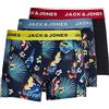 JACK & JONES Boxer da uomo, taglie forti, confezione da 3 boxer, Surf The Web/nero/nero, M, - Navigare sul Web / Nero / Nero, M