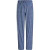 El Búho Nocturno Pantaloni Pigiama Uomo Lungo - 100% Cotone Flanella Invernale Caldo o Popeline Traspirante - Tasche Vita Elastica Coulisse Patta Bottoni - 100% Cotone, Blu 8944, L