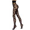 Sarah Borghi Lilian Collant 20 Den Donna in Lycra Effetto Pizzo Dentelle Floreale con Cinturino Extra Comfort - Made in Italy (IT, Testo, XL, Regular, Regular, Nero)