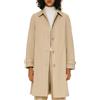 Orolay Giacca a Vento Monopetto Medio Lungo da Donna Cappotto Trench Classico Capispalla Antivento con Risvolto Marrone XL