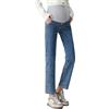 KBOPLEMQ Jeans premaman da donna, comodi, pantaloni premaman a gamba larga, jeans da donna, vintage, comodi jeans per gravidanza, pantaloni in denim baggy, gamba dritta, pantaloni in denim per