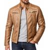 RED BRIDGE Uomo Giubbotto Manica Lunga Finta Pelle Biker Casuale Cotone Moda Giacca