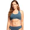 DANISH ENDURANCE Reggiseno Senza Ferretto in Fibra di bambù, Intimo Donna Morbido, Senza Cuciture, Blu, X-Large/XX-Large