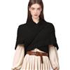 CAMDOM Sciarpa Invernale da Donna Calda Medievale Vintage Lavorata a Maglia Accogliente Scialle Avvolgente Regalo per la Festa della Mamma Maglione Sciarpe Triangolari Mantello