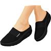Lggwunsi Ciabatte Ortopediche Donna - Traspirante Ciabatte Donna Estive Comodi Elasticità Scarpe In Rete Ortopediche Donna Estive Leggeri Camminata Sneakers Con Cuscino D'Aria,Nero,41