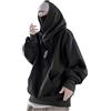Udbeksid Felpa Ninja Uomo Oversize con Cappuccio Balaclava Passamontagna Hoodie Invernale Calda Morbida Y2K Streetwear Ampia Maniche Lunghe Casual