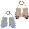 SDXCJY 2 paia di guanti per bambini a maglia,Guanti per bambini in stringa per bambini invernali a maglia guanti caldi in pile per 0-3 anni.