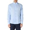 Harmont & Blaine Harmont&Blaine Camicia Uomo in Lino Manica Lunga CRN014010883B 8055168807192 - Blu Azzurro 810