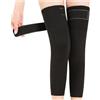 DJSKLDF Fascia Elastica Invernale Thermal Knee Sleeve Non-Slip Elastic Wool Cashmere Brace Support Protector Warmer Pads Legging Stockings Wraps 1 Pair(Black-General,XL (65-80 kg))