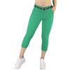 JOPHY & CO. Pantalone Donna Chino 3/4 con Cintura (cod. 3013) (L, Verde)