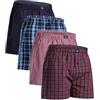 DANISH ENDURANCE Boxer Uomo Americani, 4 o 6 Paia, Blu/Rosso Misto, L