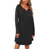 Jahetuul Camicia da Notte Parto Ospedale Cotone a Maniche Lunghe