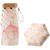 Meichoon UPF50+ Protezione UV Ombrello da viaggio compatto e leggero Mini portatile antivento Forte impermeabile Pieghevole Ombrellone da sole Alla moda Design floreale per le donne