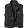 Oralidera Gilet di Jeans Uomo Denim Gilets Vintage Giubbotto in Jeans Smanicato Biker Gilet da Moto