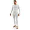 sesto senso Biancheria Intima Uomo Cotone Set Termica Funzionale Maglia Maniche Lunghe Pantaloni Lunghi