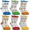hometrixx 6 Paia Calzini Bambino Bambino Calzettoni Colorati Fantasia Camion Auto Lettere Calze in Cotone Traspirante per Bambini Calzini 1-3 Anni