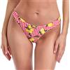 RELLECIGA Moda Mare Donna Brasiliano Slip Bikini Bottom con la Balza Lemon S