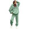 Generico Tuta Elegante Curvy Da Donna Invernale - Due Pezzi Sportiva in Pile Felpata - Maglia Da Sci - Xxl