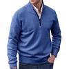 Generico Maglione Uomo Invernale Elegante Maglioni con Mezza Zip Collo Alto Manica Lunga Stand Collare Maglioncino Cashmere Casual Basic Sweater Caldo Pesante Pullover Termica Lavoro Felpe Giacca Classics Moda