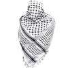 Generic Sciarpa Palestina, Keffiyeh, Arafat Hatta, ampia con nappe, Shemagh Keffiyeh Pied de poule arabo100% Cotone Sciarpe Unisex, bianco e nero, Taglia unica