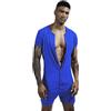 GYMAPE Uomo Manica Corta Tutina Henley Pigiama in Tuta Super Confortevole Elastico Cotone Un Pezzo Indumento