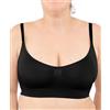 LEELA LAB Reggiseno Contenitivo Donna Taglie Forti, Senza Ferretto e con Spalline Regolabili, Realizzato con Tecnologia Seamless Senza Cuciture - Made in Italy