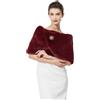 BEAUTELICATE Donna Pelliccia Sintetica Stola Elegante Coprispalle Scialle Winter per Abito da Sposa Matrimonio Invernale Cerimonia Sposa Damigella