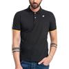 K-Way Polo Uomo Vincent Pique Slim in Piquet di Cotone Stretch Nero K1125BW USY Black Pure