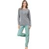 SNELLY Pigiama Donna Lungo Serafino 100% Caldo Cotone Invernale,CL531