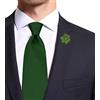 Remo Sartori - Cravatta In Pura Seta Tinta Unita, Larghezza cm 8, Made In Italy, Uomo (Verde Scuro)
