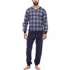Timone Pigiama Uomo Lungo TI30-107 (Quadri7 Marino, S)