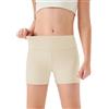 Haloumoning Pantaloncini atletici da ragazza, a vita alta, per yoga, danza, bici da ciclista, comodi, per ginnastica, 5-14 anni, Nude, 9-10 Anni