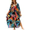 L-Peach Donne Kaftan Bohémien Camicia da Notte Lunga Abbigliamento da Casa da Spiaggia Vestito con Coperture Robe Sarong Pareo, Taglia unica