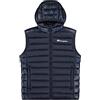 Champion Legacy Outdoor (220341) - WR Light Nylon Cirè 35gr Small Script Logo High-neck Gilet imbotito, Blu Marino (NNY), M Uomo FW24