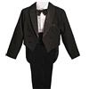 Lito Angels Children's Apparel Lito Angels Completo Elegante per Bambino, Smoking Set 5 Pezzi (Giacca, Camicia, Cummerbund, Pantaloni e Papillon), Taglia 2 Anni, Nero
