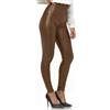 GLAMEXX24 Donna Leggings Pelle Vita Alta Sexy Skinny Ecopelle Pantaloni Soft Stretch Jegging, XS-3XL
